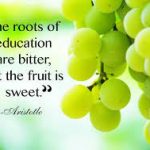 «The roots of education are bitter, but the fruit is sweet»