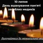 «Посвіт пам’яті»: вшановуємо загиблих медичних працівників