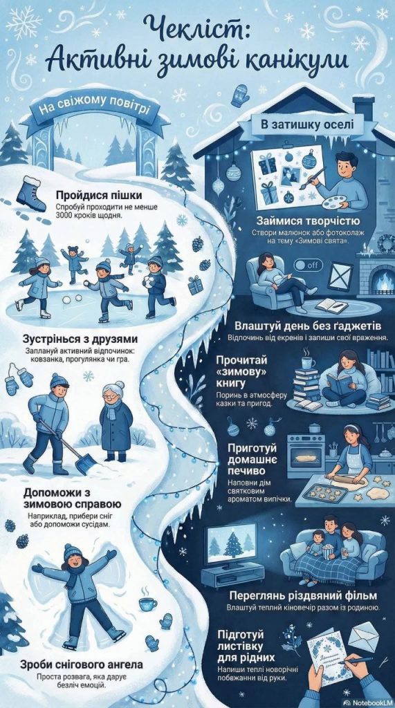 Чекліст: Активні зимові канікули