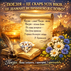 Поезія – це скарб усіх віків, це діамант величиною в слово!