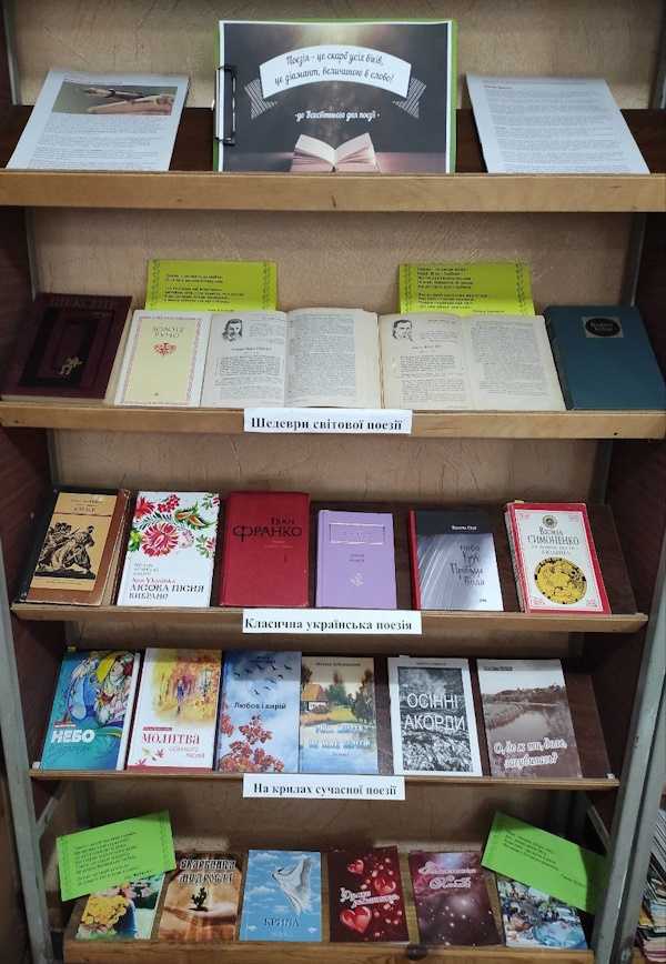 Поезія – це скарб усіх віків, це діамант величиною в слово!